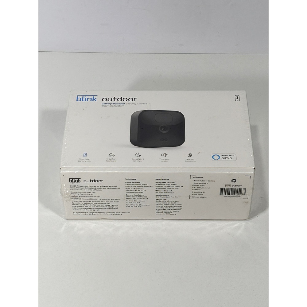 Blink Outdoor 1-Camera System Wireless HD Security Camera Black B086DKSYTS